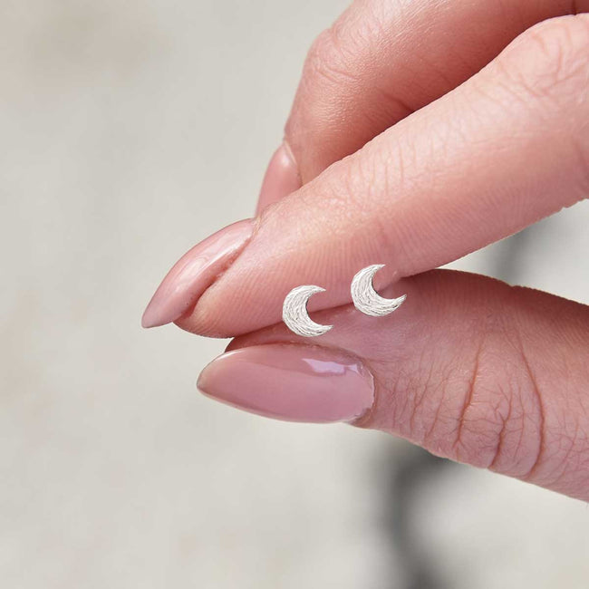 Ohrstecker aus Sterlingsilber „Dämmerungsmond“