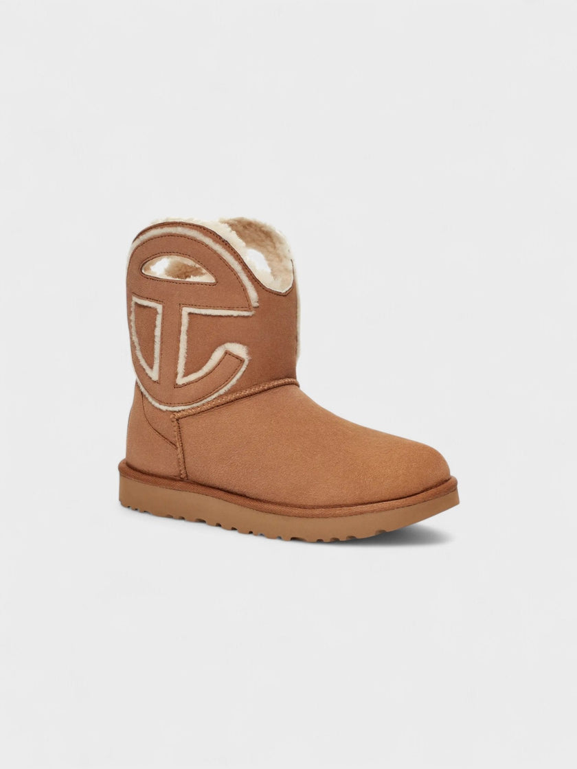 UGG x Telfar Logo Mini Boot Chestnut