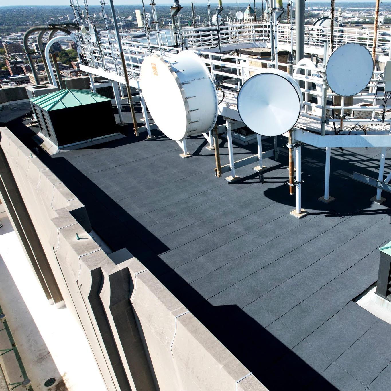 Extra Thick Rubber Rooftop Tiles