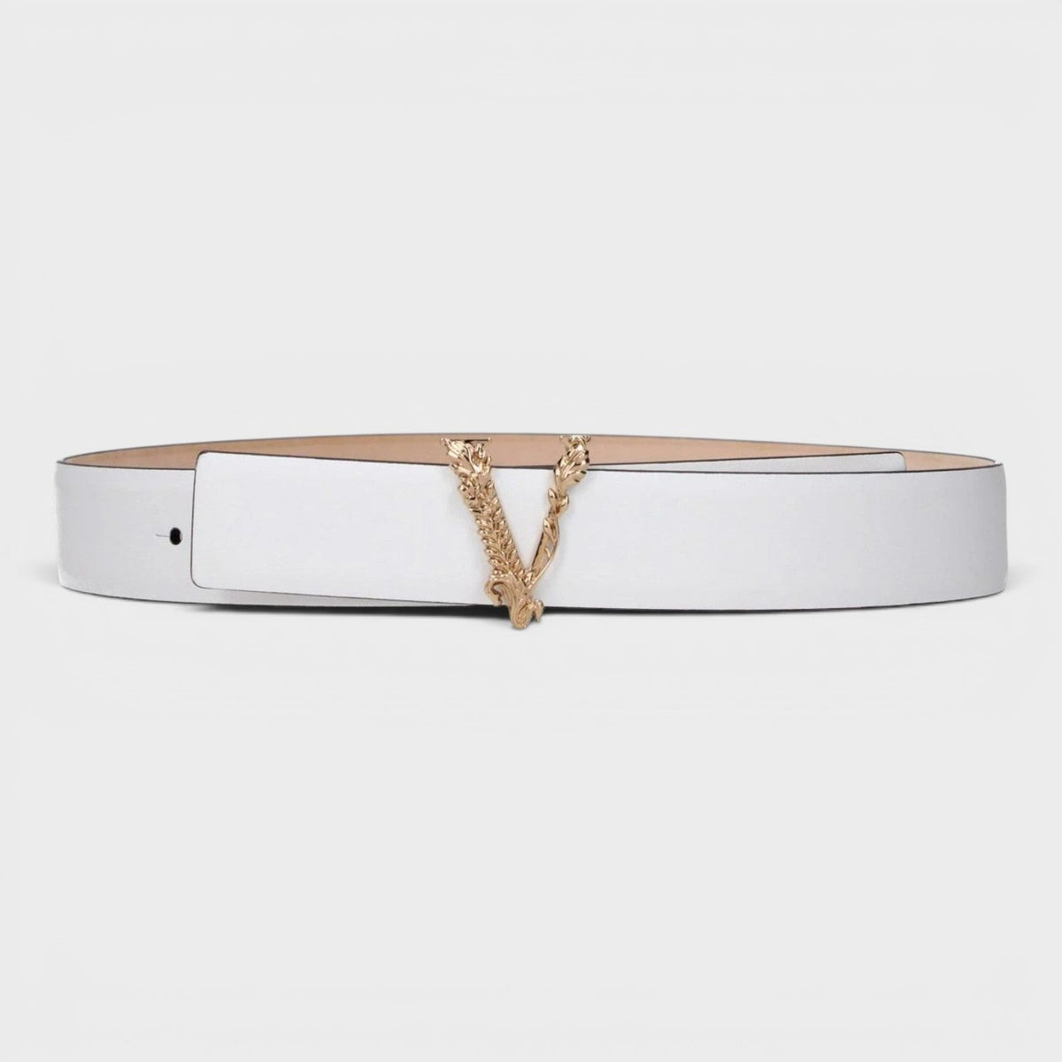 Virtus Belt Calf Leather White Gold