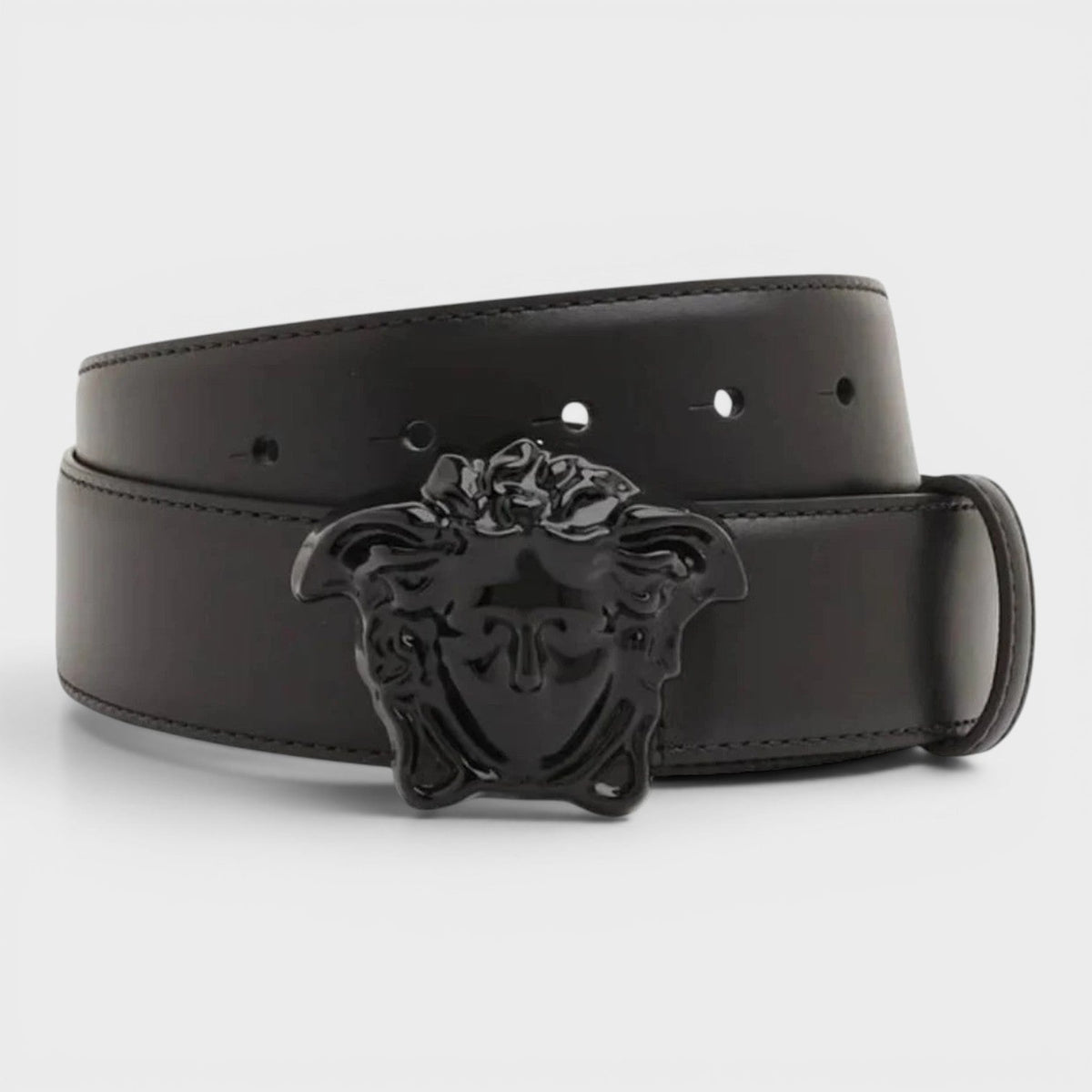 La Medusa Leather Belt Black