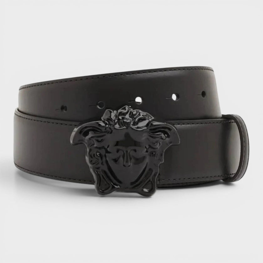 La Medusa Leather Belt Black