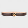 Belt Calf Leather Medusa Gold Brown