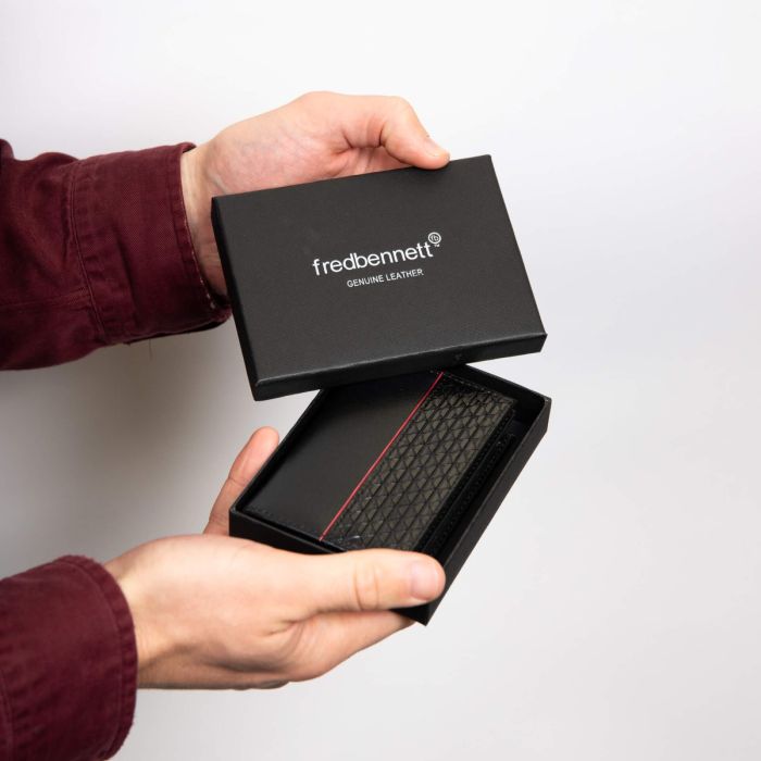 Fred Bennett Black Leather Card Holder