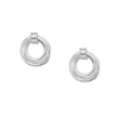 Drahtspulen-Creolen Sterling Silber Ohrstecker