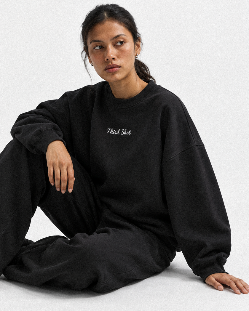 Women's Vintage Heavy Crewneck - Black