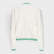 Heart Embroidered Jumper White Green
