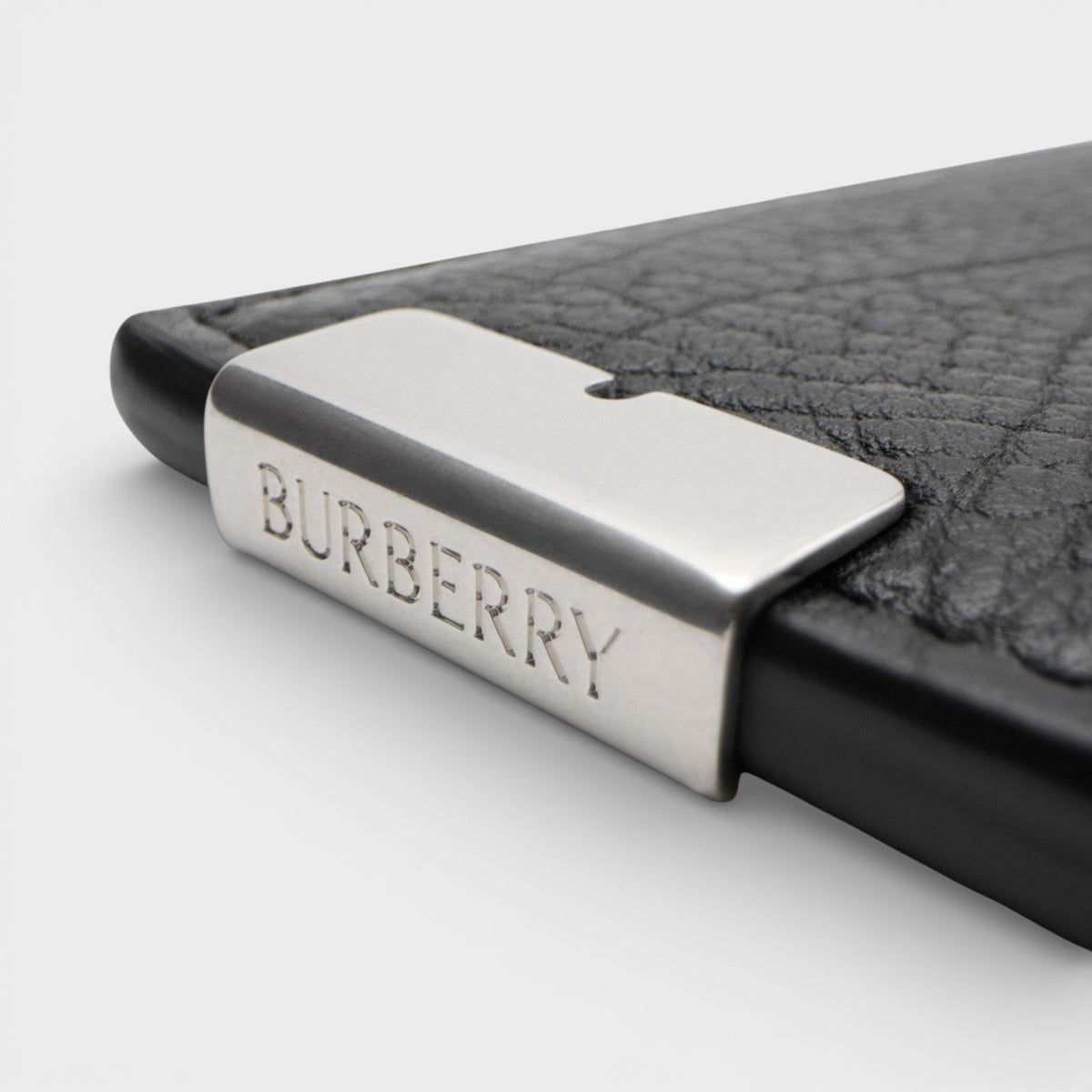 Sandon Grained Leather Card Holder Black