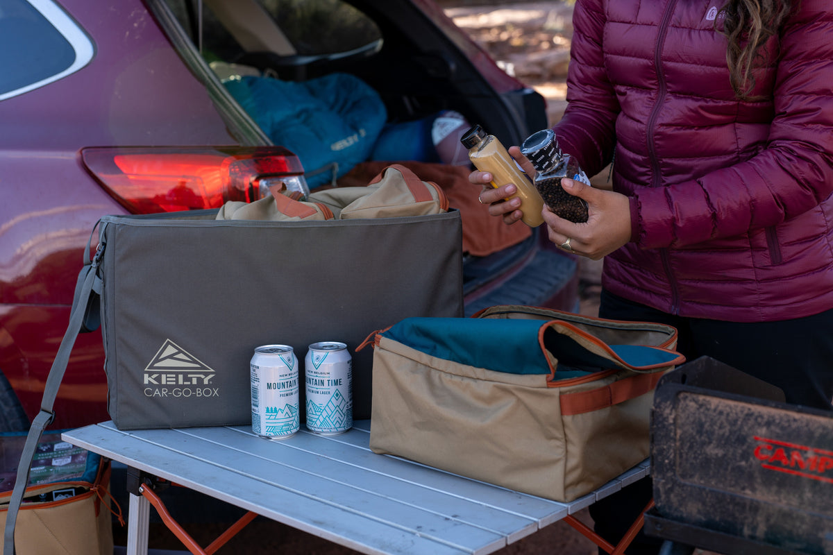 Kelty Car Go Box Camp Storage Organiser - Beluga/Dull Gold