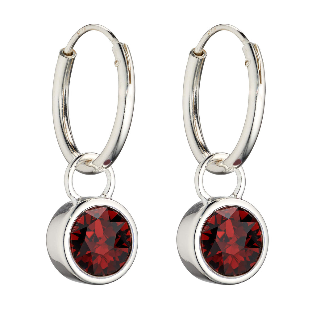 Beginnings Crystal Birthstone Hoop Earring Charms