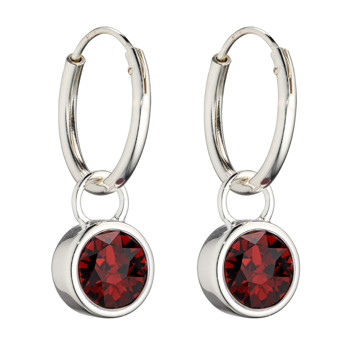 Beginnings Crystal Birthstone Hoop Earring Charms