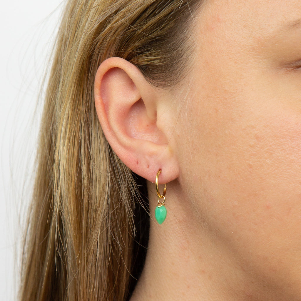 Beginnings Chalcedony Birthstone Hoop Earring Charms