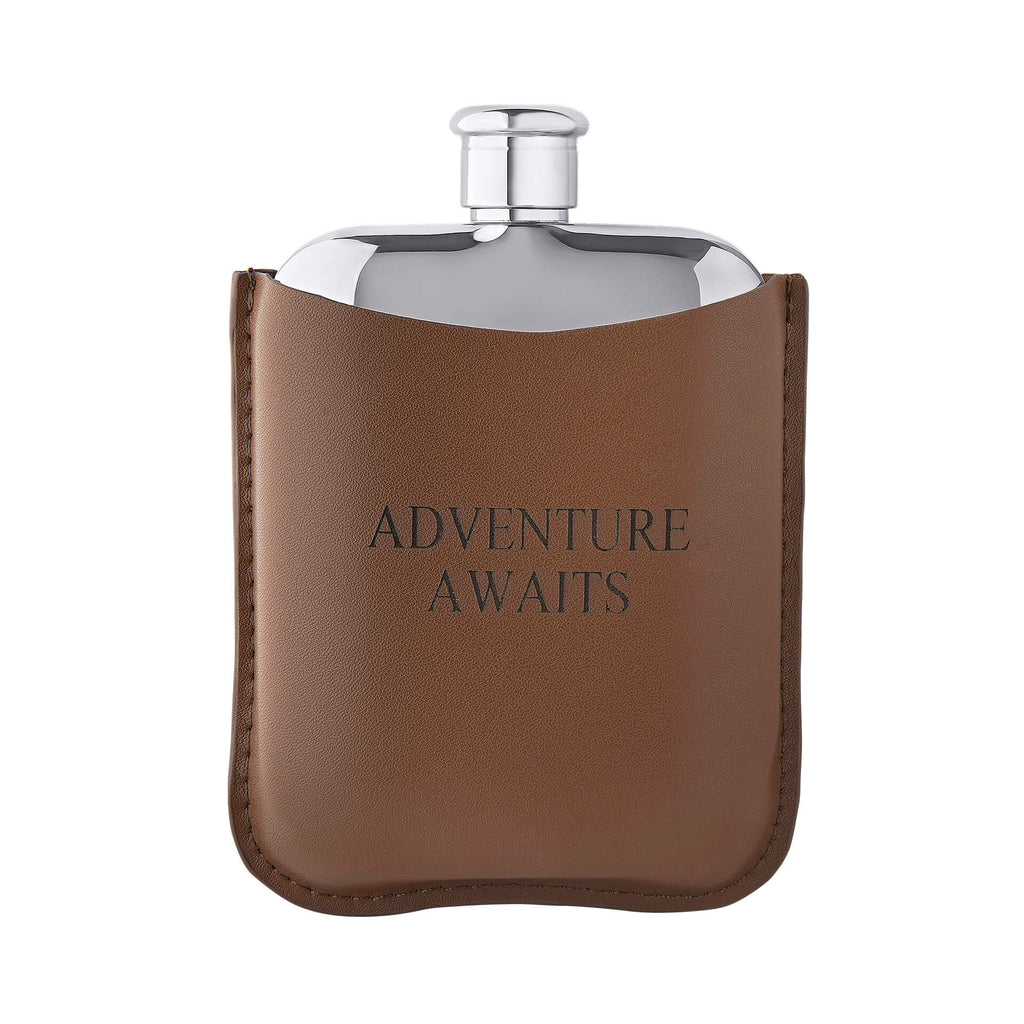 Fred Bennett Hip Flask with Leather Sleeve