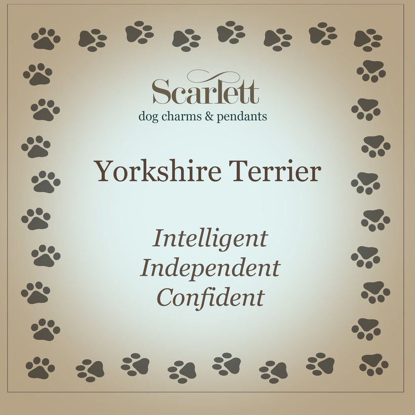 Yorkshire Terrier Personalised Silver Dog Tag Necklace