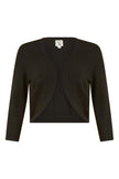 Yumi Black Knitted Curve Bolero