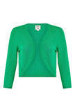 Yumi Green Knitted Curve Bolero