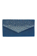 Yumi Navy All Over Sparkle Envelope Clutch Bag