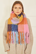 Yumi Rainbow Check Soft Scarf