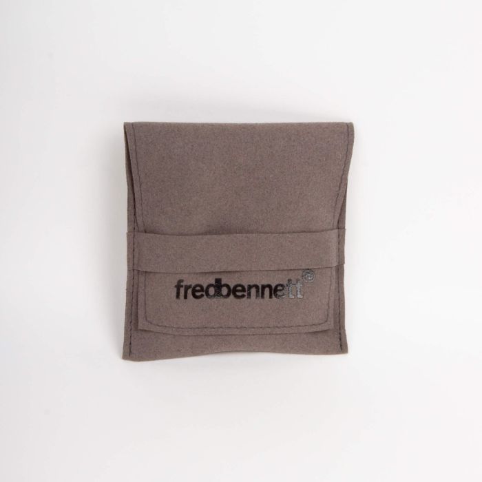 Fred Bennett ID Bar Black Leather Bracelet with Brown Cord Detail